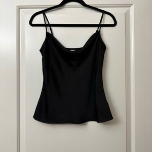 Express satin cowl neck tank XS